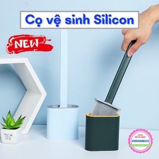 [Hàng cao cấp] Cọ bồn cầu  Cọ nhà vệ sinh Toilet silicon cao cấp siêu sạch treo tường có hộp tiện lợi ... ...