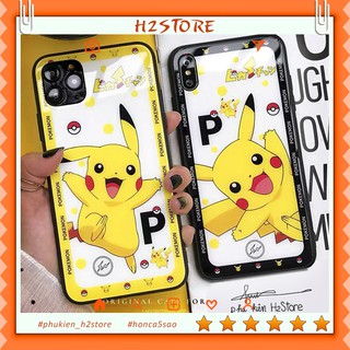 Ốp lưng iphone kính Pikachu cho iphone 6 s plus 7 8 plus Xr X s max 11 11 pro max 12 mini 12 pro max se2