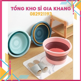 Chậu ngâm chân mát xa cỡ lớn thiết kế gấp gọn tiện dụng mang theo du lịch