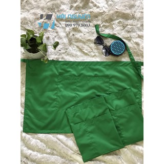 Tạp dề ngắn trơn xanh lá dành cho phục vụ