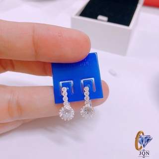 Bông tai nữ đẹp đính đá tròn xinh xắn chuẩn bạc ta giá xưởng ms13/ Trang sức bạc JQN