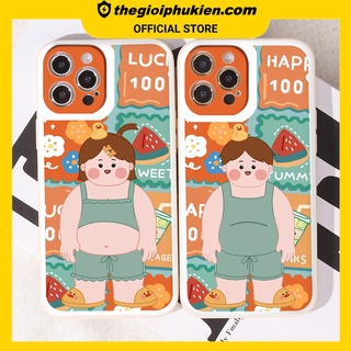 Ốp iphone - Ốp lưng iphone cạnh vuông cặp đôi béo ú dành cho ip 6 đến 14promax - ng225