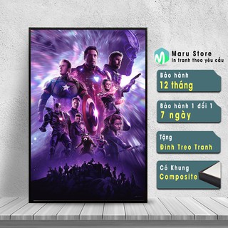 Tranh Avenger Trang Trí Phòng Khách, Có Khung Composite