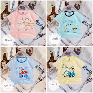 Áo Cộc Tay Unchi Peptit Hoạt Hình Dễ Thương Cho Bé Trai, Bé Gái A001 - Umeekids