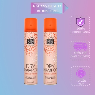 Dầu gội khô GIRLZ ONLY Dazzling Volume dạng xịt tạo phồng tóc không bết dính mượt mà cho tóc dầu 200ml