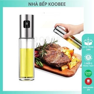Bình xịt dầu ăn dạng phun sương nắp inox cao cấp dung tích 100ml - Phụ kiện nồi chiên không dầu KooBee (NB09)