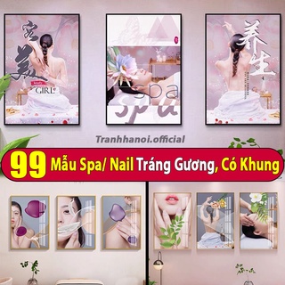 Tranh Treo Tường Spa/ Nail/ Mi/ PHun Săm Thẩm Mỹ/ xông hơi/ Tẩm Quất/Tắm Trắng Bóng Cao Cấp