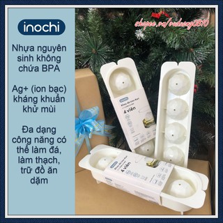 Khay làm đá tròn Inochi 4 viên - BPA free