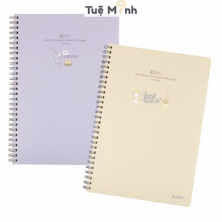 Vở 120 trang caro B5 Klong Ms 575 [Chọn Màu] Bìa nhựa gáy lò xo kép - cuốn tập sổ Klong