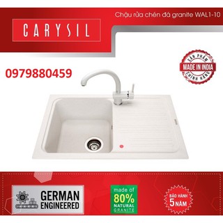 Chậu rửa chén đá CARYSIL WAL1, Made in Ấn Độ, công nghệ Đức, bảo hành 05 năm