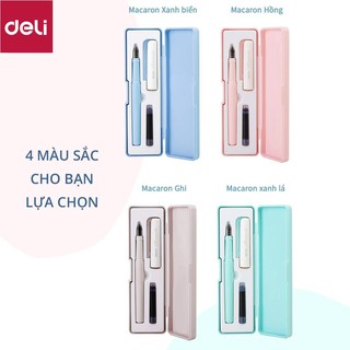 Hộp bút máy kèm ống mực xanh cao cấp Deli - màu macaron - A932 [Deli]