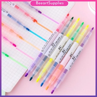 Set 6 bút highlight hai đầu màu sắc xinh xắn tiện dụng