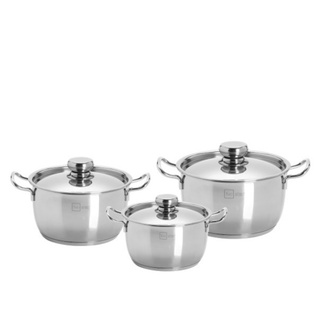 Bộ nồi bếp từ Fivestar Standard 3 chiếcvung inox FS-B3010 (Kích thước 16cm - 20cm - 24cm)