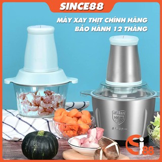 Máy xay thịt, sinh tố, ăn dặm, rau củ quả, tỏi ớt Bảo Hành 12 Tháng, Cối Thủy Tinh và Cối INOX 304 2 lít chính hãng