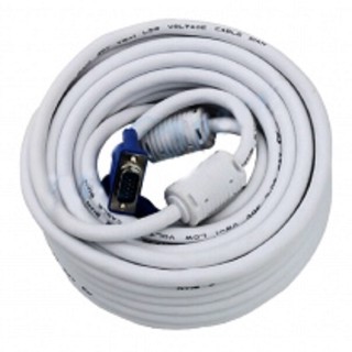 Dây cáp tín hiệu 2 đầu VGA chống nhiễu 15m - Trắng (Bảo hành 3 tháng)