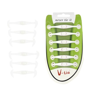 Dây giày cao su đàn hồi thông minh V-tie Shoelace chất liệu silicon thoải mái tiện lợi phong cách bộ 12 dây