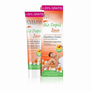 Kem tẩy lông hữu cơ 3 vùng Eveline Bio Depil 125ml Cho da khô và da nhậy cảm