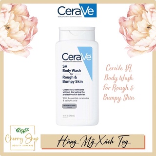 [Hàng USA]Sữa tắm dưỡng ẩm cho da khô CeraVe SA Body Wash for Rough and Bumpy Skin (296ml)