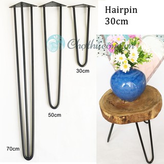 Chân bàn Hairpin 30cm (DIY) - chân sắt phủ Sơn tĩnh điện