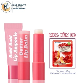 Combo 2 Sản Phẩm Dưỡng Môi Dưỡng Ẩm Cho Môi Mềm Mại Unpa Bubi Bubi Butter Lip Balm ( son dưỡng3,8g + tinh chất10ml )