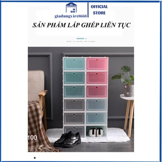 Hộp đựng giầy trong suốt nắp nhựa cứng mẫu mới ( giao màu ngẫu nhiên )/Hộp giầy nhựa cứng chịu lực và có độ bền cao