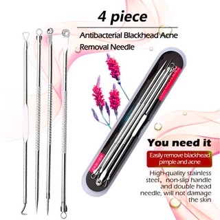Bộ Que Nặn Mụn Đầu Đen, Trứng Cá, Mụn Cám 4 Món Thần Kỳ - Molangshop