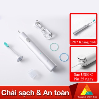 Bàn chải điện Xiaomi Mijia T300 - Bàn chải đánh răng pin sạc kháng nước ipx7 bảo vệ nướu