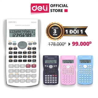 Máy tính kỹ thuật Deli - Đen/Xanh dương/Hồng/Trắng - D82MS
