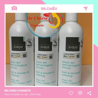 ⚜️Chính Hãng⚜️ Dầu Tắm Mềm Mịn Da Ziaja Med Atopic Skin Dermatological Formula Bath &amp; Shower Oil Softening