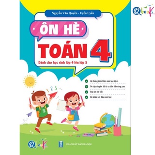 Sách - Ôn Hè Toán Lớp 4 ( Dành cho học sinh lớp 4 lên lớp 5)