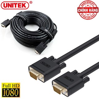 Dây cáp màn hình VGA Full HD Unitek Y-C506G / Y-C506A Dài 10m