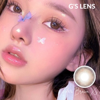 Lens Mắt Kính Áp Tròng Nâu Ánh Nhũ Không Giãn Tròng Size XS 14mm Có 0 Độ Cận Fd406 Brown