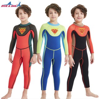 Đồ bơi giữ nhiệt cho bé trai Dive &amp; Sail hàng cao cấp dày 2.5mm chống UV UPF50+