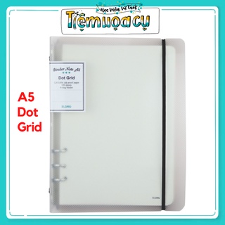 [HVVT] Sổ Dot Grid File Nhựa Kẹp Còng A5 KLONG - 100 tờ ; MS: 995