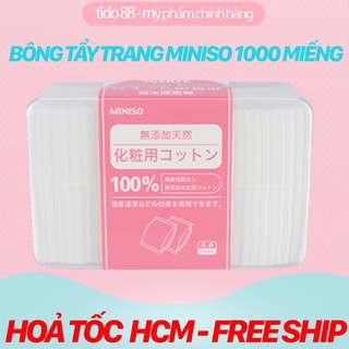 Bông tẩy trang 1000 miếng Miniso mỏng bông đắp toner hiệu quả NPP TIDO88