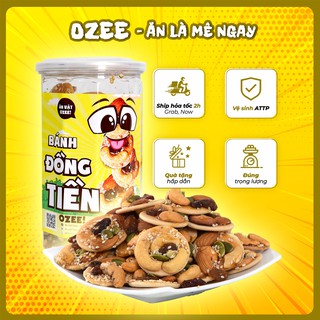 Bánh Đồng Tiền Mix Hạt Healthy Ozee hộp 300g siêu ngon đồ ăn vặt Hà Nội