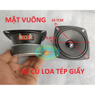 BỘ 2 CHIẾC LOA TRÉP GIẤY MẶT VUÔNG 10CM HỒNG KỲ - LOA TREBLE RỜI - LOA TREBLE VUÔNG