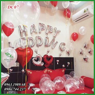 Set bóng Happy Wedding trang trí phòng cưới MÃ DC07