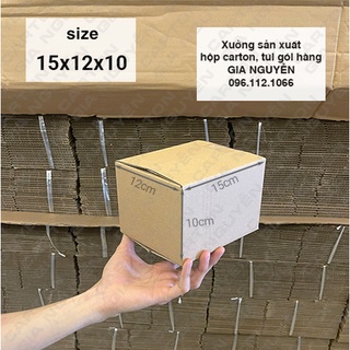 20 hộp carton 15x12x10 thùng bìa cứng gói hàng mỹ phẩm, đồ trang trí Gia Nguyễn