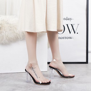 (2MÀU) Sandal Nữ Quai Trong Gót 7Cm Tôn Dáng Cho Nàng