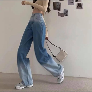 Quần bò loang omber, quần bò jean nữ ulzzang form chuẩn cạp lưng cao PHULA phong cách Hàn Quốc Ullzang B3
