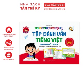 Sách Tập đánh vần tiếng việt theo sơ đồ tư duy phiên bản 2021