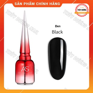 Sơn gel AS chính hãng chai đỏ màu đen 15ml