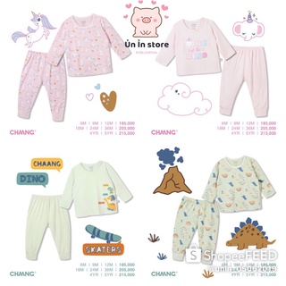 Chaang Bộ quần áo dài tay cúc vai sơ sinh cho bé Pony&amp;Dino