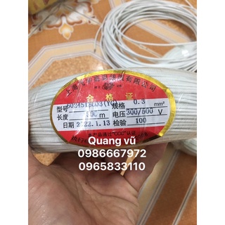 dây điện chịu nhiệt ,chống cháy bọc amiang 1x0,3mm giá bán /1m