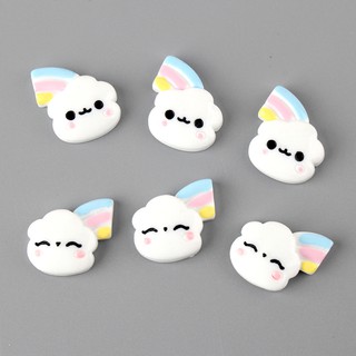 Mây cầu vồng phụ kiện trang trí cột tóc, ốp điện thoại slime