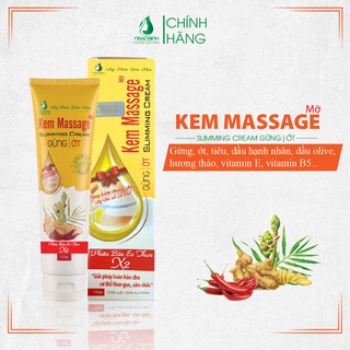 Kem Massage Tan Mỡ Ngân Bình Cao Cấp + Tặng Thước Dây Đo, Kem tan mỡ gừng ớt Gia truyền Ngân Bình 150g