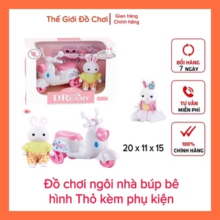 Đồ chơi ngôi nhà búp bê hình Thỏ kèm phụ kiện dễ thương Tphcm