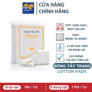 (Có Bán Sỉ) Bông tẩy trang Cotton Pads 222 miếng có Gói 100 và 50 miếng