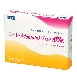 Tặng ngâm (8.8/14.0) Kính áp tròng 1 tháng cận >8 SEED Montly Fine UV Nhật Bản (Japan)